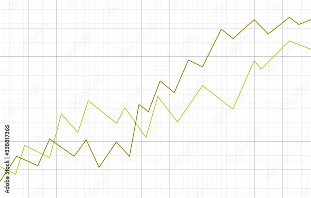 Abstract financial chart going up