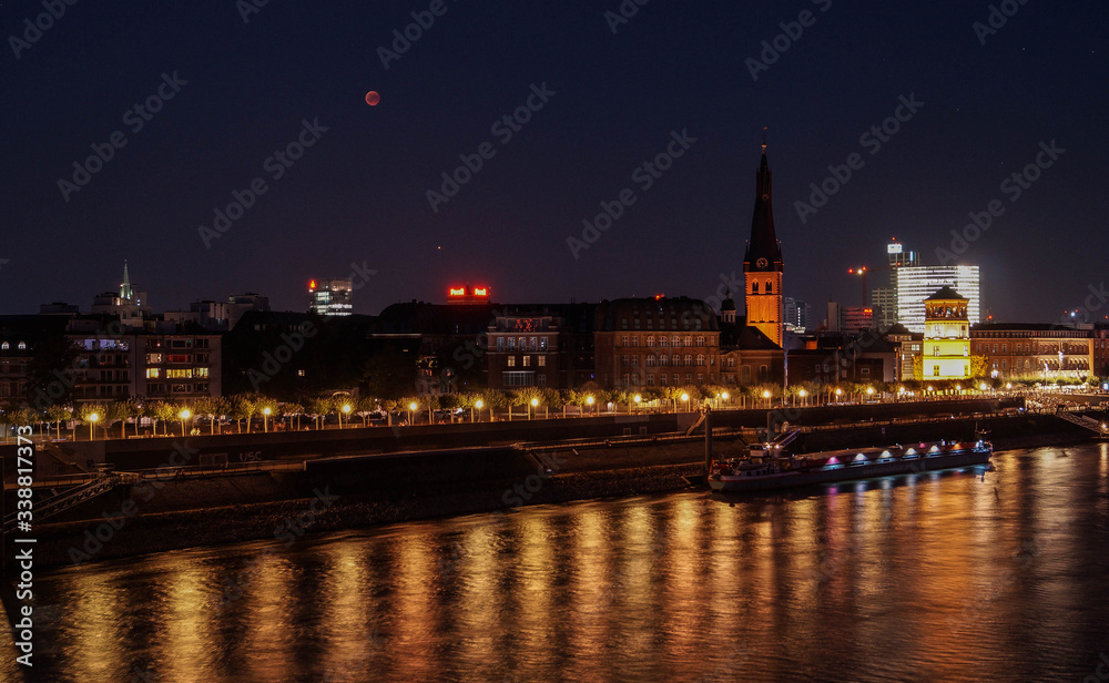 river view at night