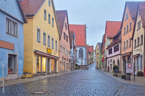 Beautiful Deutsch street of a small old provincial town © solstizia