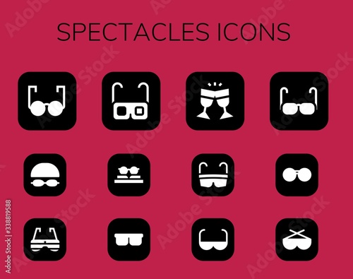 spectacles icon set