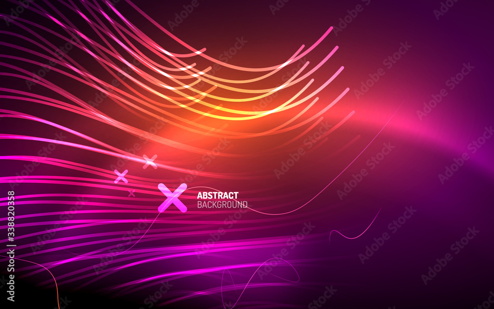 Fototapeta premium Abstract background - neon line design for Wallpaper, Banner, Background, Card, Book Illustration, landing page