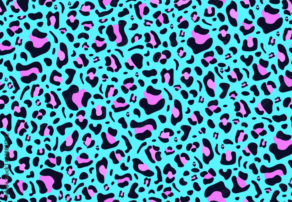 Colorful seamless pattern. Leopard print, abstract backdrop with irregular  shapes. Modern texture for textile, fabric, apparel, wallpaper, wrapping.  Vector illustration Stock Vector | Adobe Stock