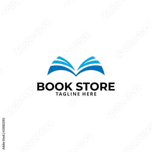 book store logo icon vector isolated
