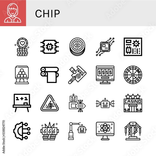 chip icon set