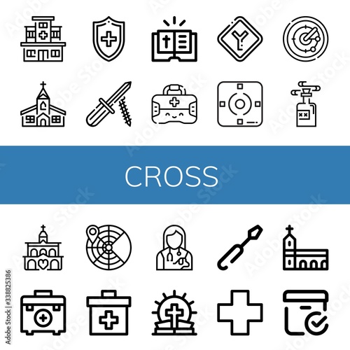 Set of cross icons