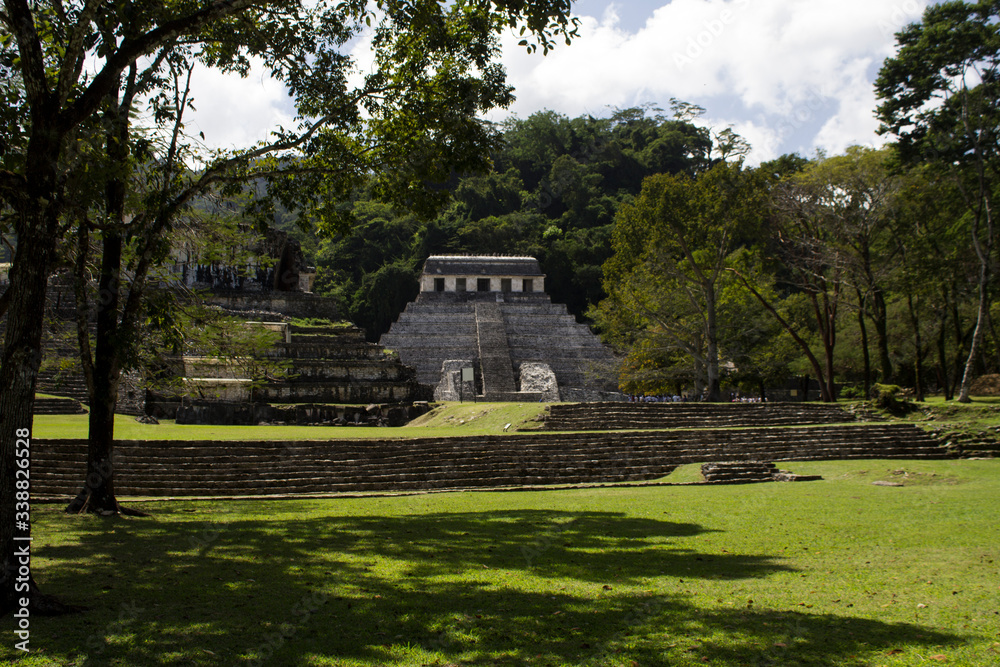 exploring the archaeological area of Palenque