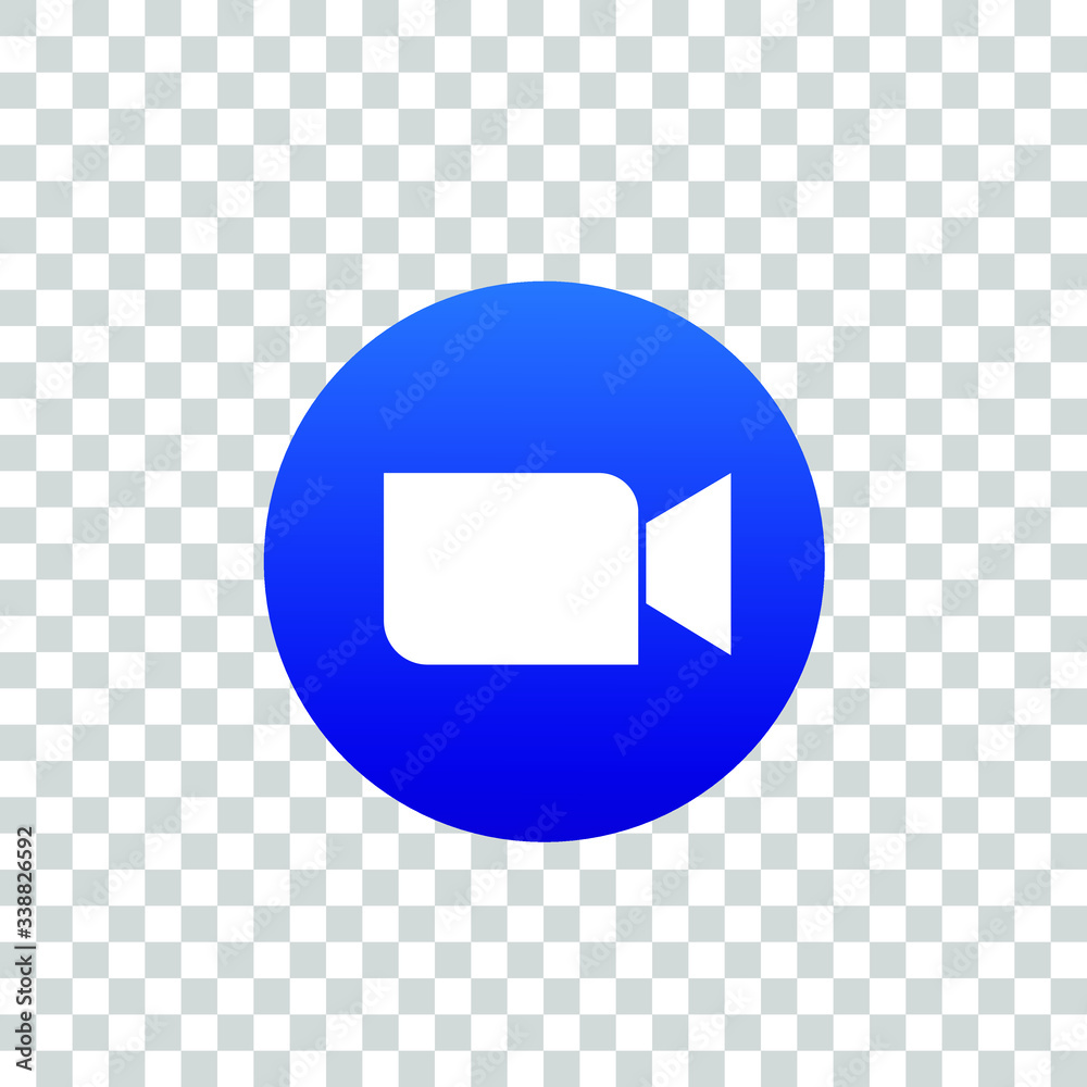 Zoom video conference app icon on a mobile device Stock Vector Adobe