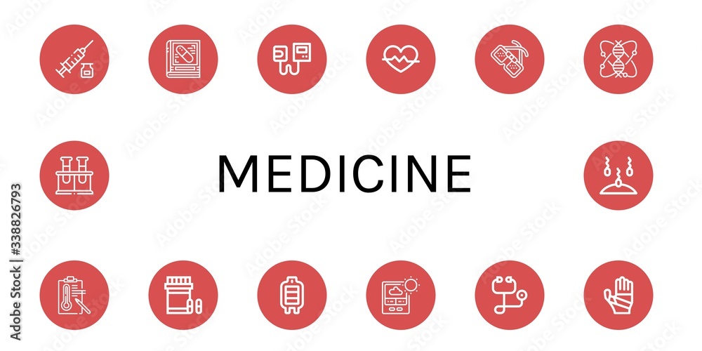medicine icon set medicine icon set