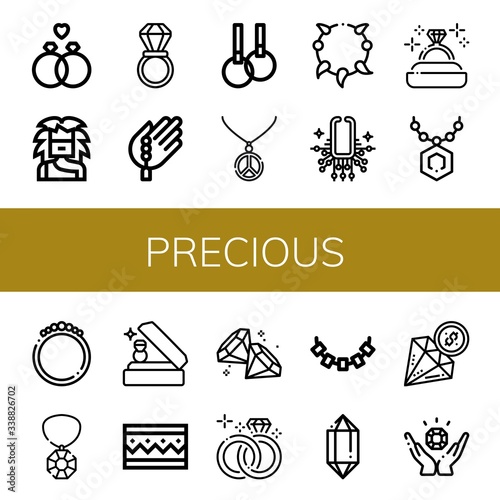 Set of precious icons