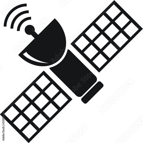 Space satellite vector icon