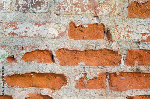 Background  texture and texture of a red brick wall