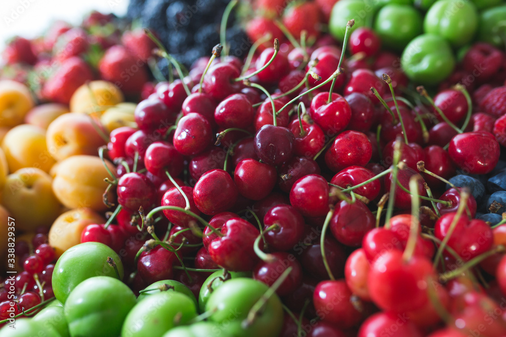 Assorted fresh bright and juicy berries Assorted fresh bright and juicy berries