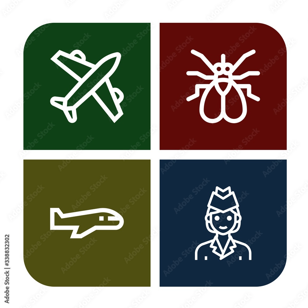 Set of airline icons