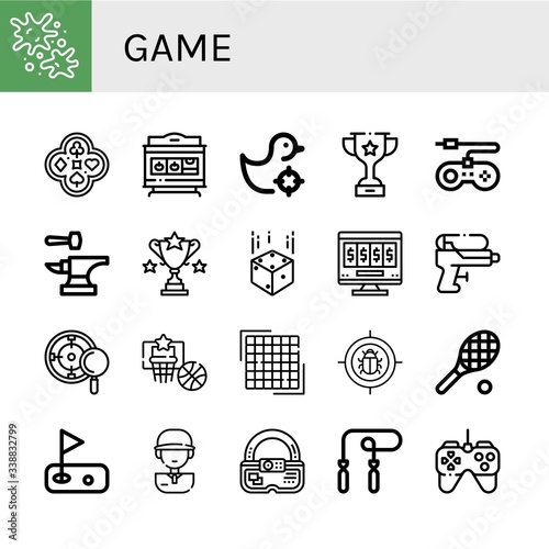 Set of game icons