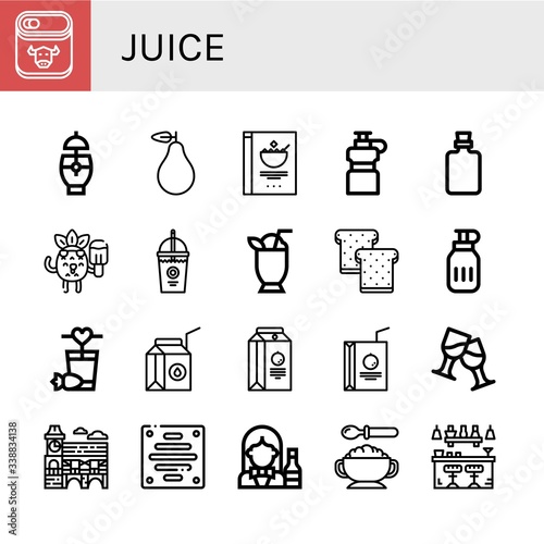 juice simple icons set