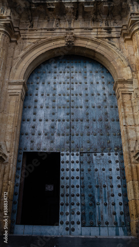 front door of ancient church, Carmona Spain