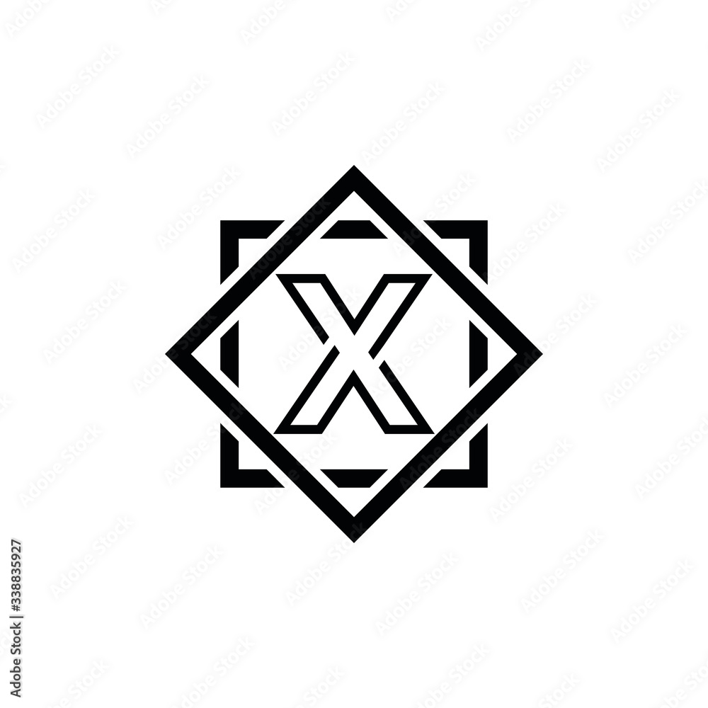XX X letter logo design icone