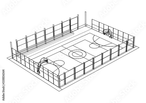 Basketball court blueprint