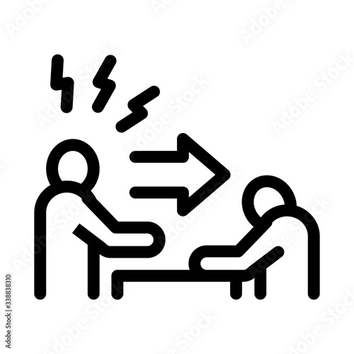 reprimand man icon vector. reprimand man sign. isolated contour symbol illustration