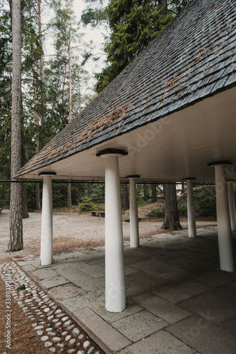 This Stockholm cemetery (The Woodland Cemetery) was created between 1917 and 1920 by two architects, Asplund and Lewerentz and was recently awarded UNESCO status for its nordic design. Skogskyrkogarde photo