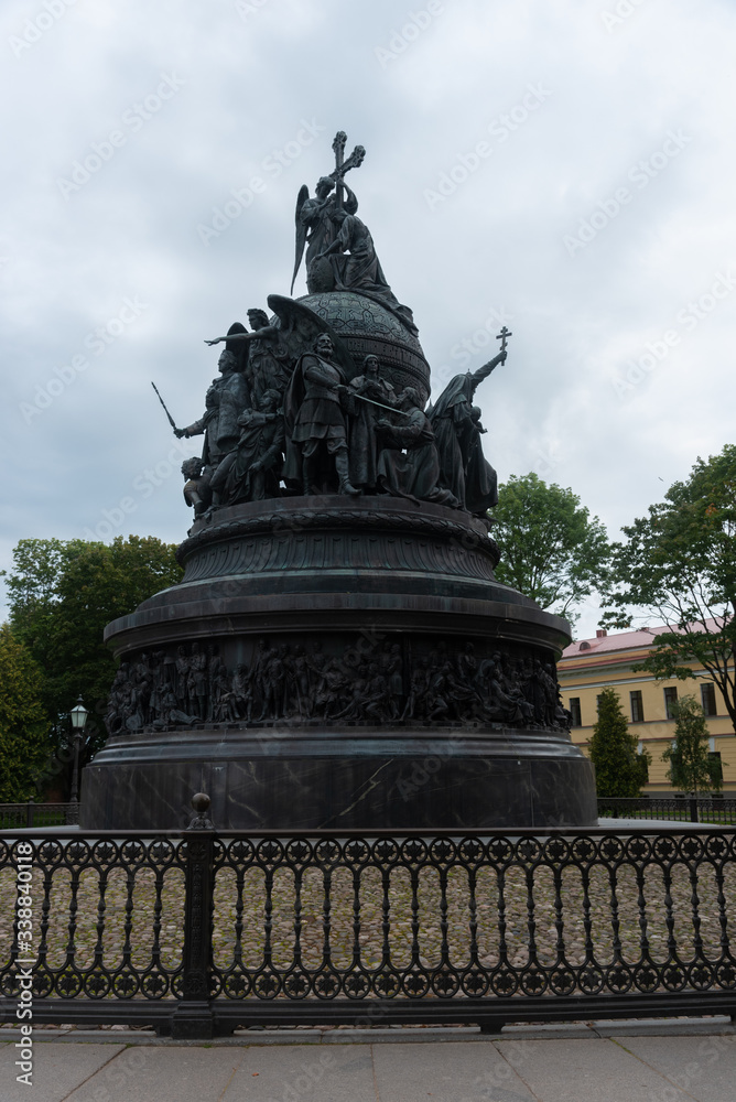 Monument to the Millennium of Russia. Veliky Novgorod. 1862 year of the opening of the monument. 
