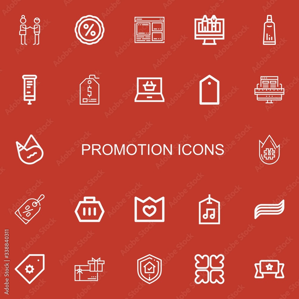 Editable 22 promotion icons for web and mobile Editable 22 promotion icons for web and mobile
