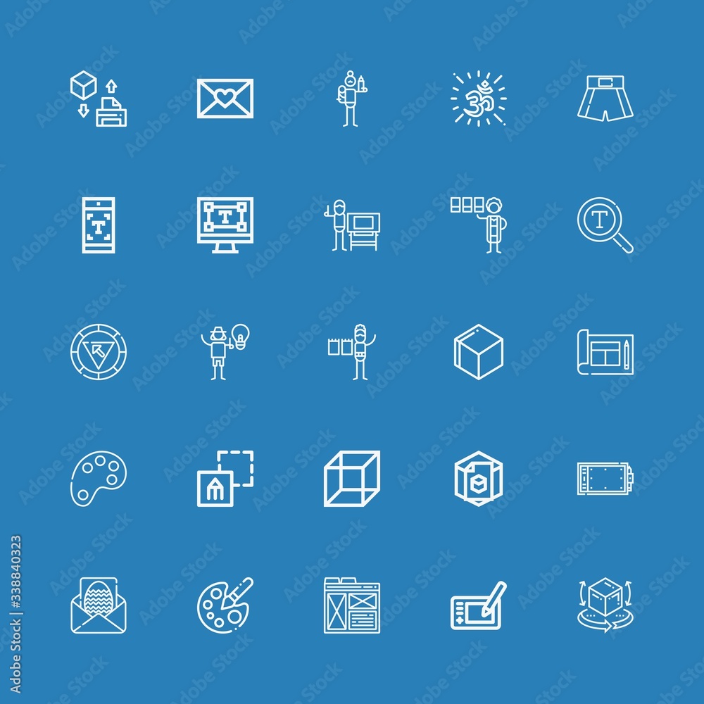 Editable 25 typography icons for web and mobile Editable 25 typography icons for web and mobile