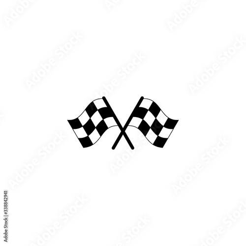 racing flag icon, racing flag sign and symbol vector design