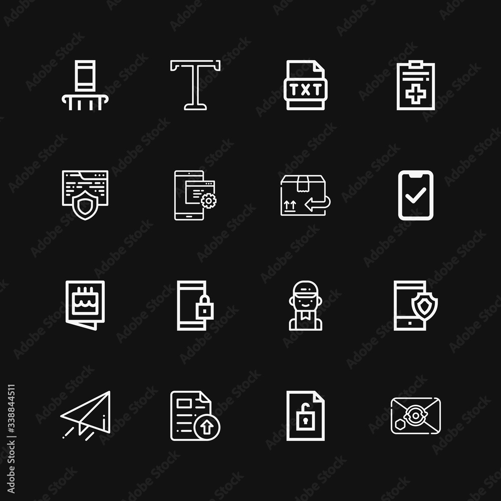 Editable 16 mail icons for web and mobile Editable 16 mail icons for web and mobile