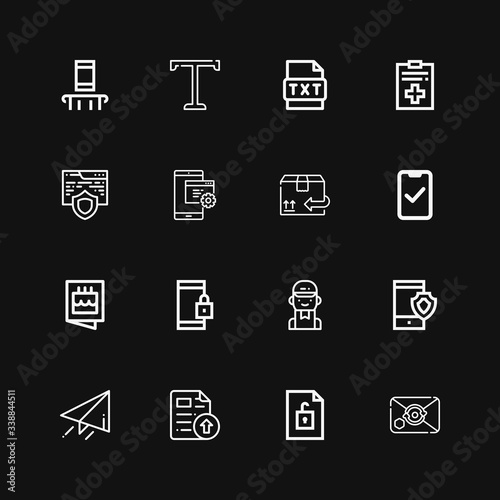 Editable 16 mail icons for web and mobile