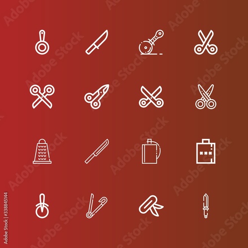 Editable 16 stainless icons for web and mobile