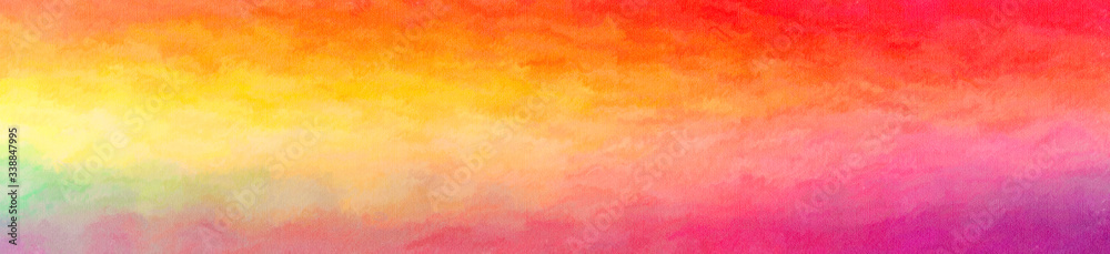 Abstract illustration of orange, pink, red Wax Crayon background