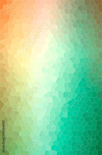 Wallpaper Mural Abstract illustration of green, yellow Small Hexagon background Torontodigital.ca