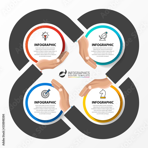 Infographic design template. Creative concept with 4 steps