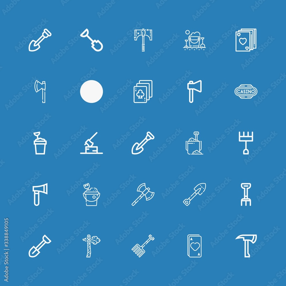 Editable 25 spade icons for web and mobile Editable 25 spade icons for web and mobile