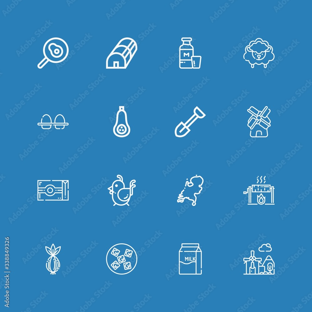 Editable 16 farm icons for web and mobile Editable 16 farm icons for web and mobile