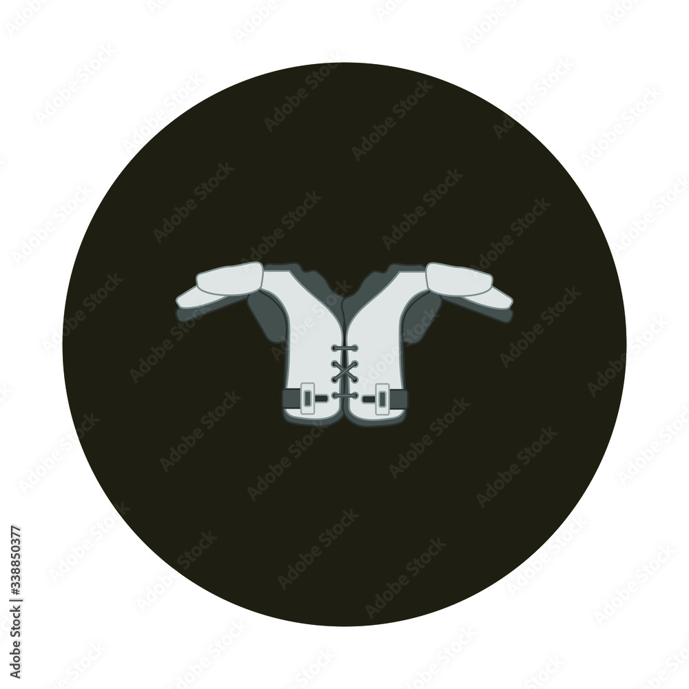 protection to play American football. illustration for web and mobile design. protection to play American football. illustration for web and mobile design.