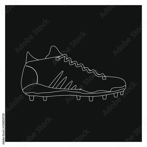 Sneakers with cleats to play on football turf. illustration for web and mobile design.