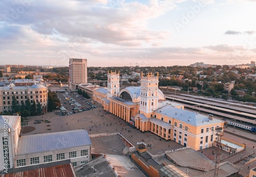Central train station in Khrakiv, Ukraine