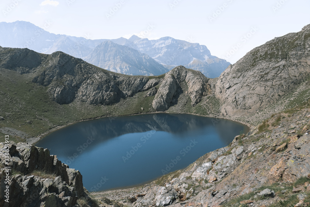 mountain lake in the alps