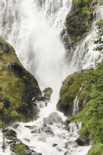 waterfall on the rocks