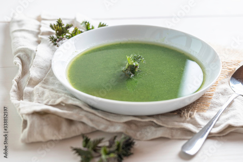 spring detox natural herbal edible stinging nettle healthy cooking soup sauce 