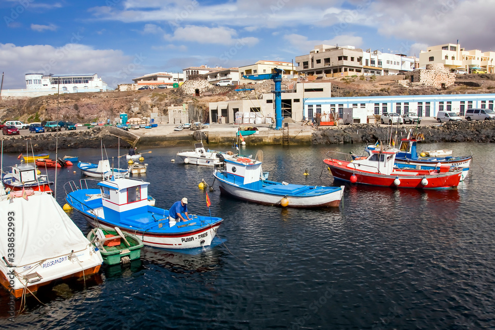 Fishing port, El Cotillo , Fuerteventura, Canary Islands, Spain, Europe,