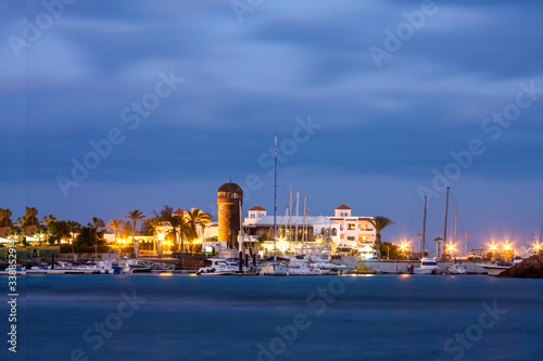 Marina with lighthouse in Caleta de Fuste, Fuerteventura, Canary Islands, Spain, Europe © Reise-und Naturfoto