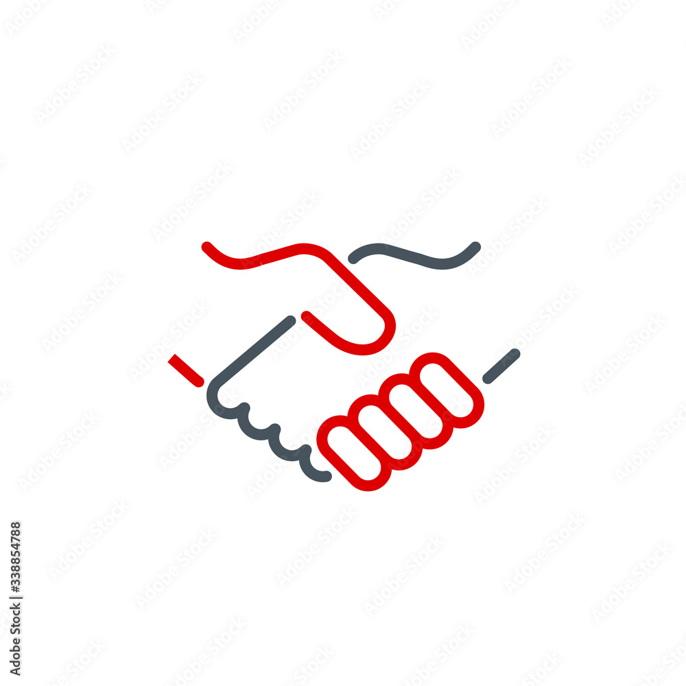 don't shake hands single line icon isolated on white. Perfect outline symbol Prevention direct contact with infection Coronavirus Covid 19 banner. warning element avoid handshake with editable Stroke don't shake hands single line icon isolated on white. Perfect outline symbol Prevention direct contact with infection Coronavirus Covid 19 banner. warning element avoid handshake with editable Stroke