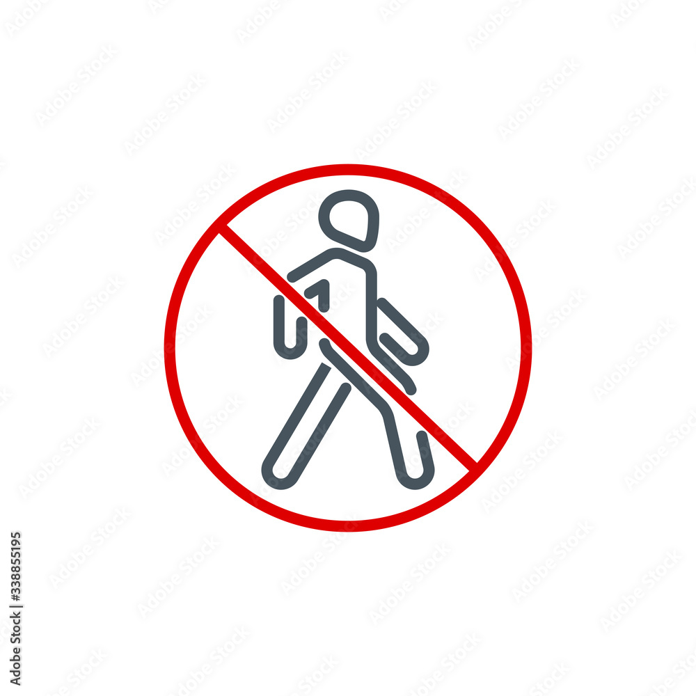 keep your distance single line icon isolated on white. Perfect outline symbol Prevention Coronavirus Covid pandemic quarantine banner. design warning element don't walk, stay home with editable Stroke keep your distance single line icon isolated on white. Perfect outline symbol Prevention Coronavirus Covid pandemic quarantine banner. design warning element don't walk, stay home with editable Stroke