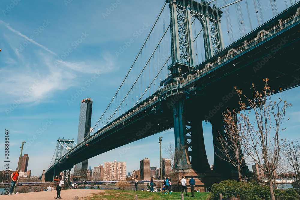 Fototapeta premium Manhattan Bridge, Brooklyn, New York, 2019.
