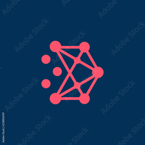 Connection technology logo abstract template