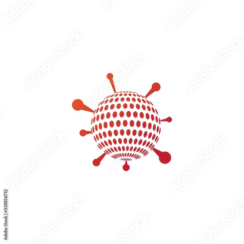 Coronavirus logo design template