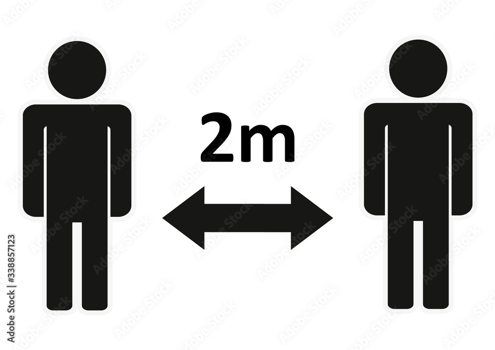 Social distancing icon vector. Social Distancing and Self Quarantine. Quarantine measures sign. Coronavirus. Social distancing icon vector. Social Distancing and Self Quarantine. Quarantine measures sign. Coronavirus.